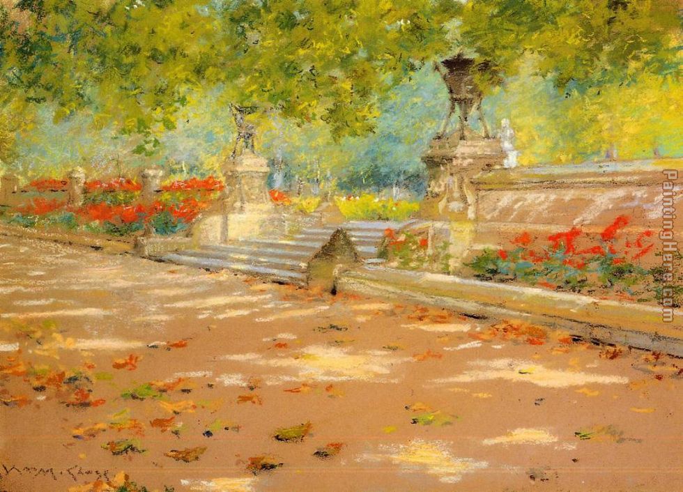 Terrace Prospect Park painting - William Merritt Chase Terrace Prospect Park art painting